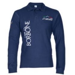 Polo bleu manche longue Borbone
