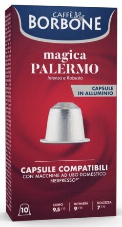 BORBONE 10x CAPSULES COMPATIBLES RESPRESSO magica PALERMO